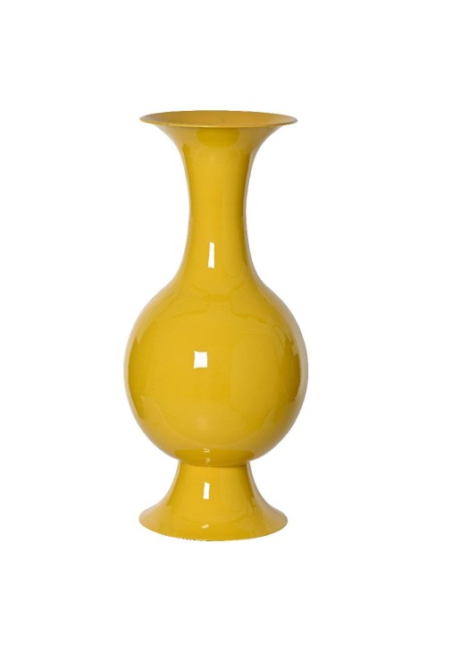 Beauty Home Μεταλλικό Βάζο Κίτρινο 77 x 39 cm