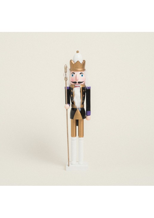 Beauty Home ΚΑΡΥΟΘΡΑΥΣΤΕΣ ΜΑΥΡΟΙ ΜΕ ΞΥΛΙΝΟ ΚΑΠΕΛΟ 25 CM