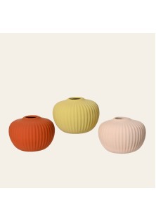 Beauty Home Ματ Κεραμικό Βάζο 15 cm x 11 cm Κίτρινο