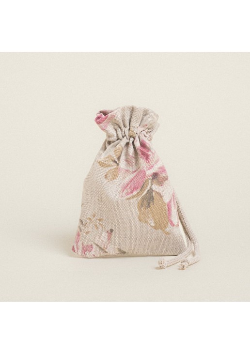 Beauty Home ΠΟΥΓΚΙ ΜΕ ΚΟΡΔΟΝΙ 12 x 17 cm ΚΛΑΣΙΚΟ ΦΛΟΡΑΛ ΜΠΕΖ