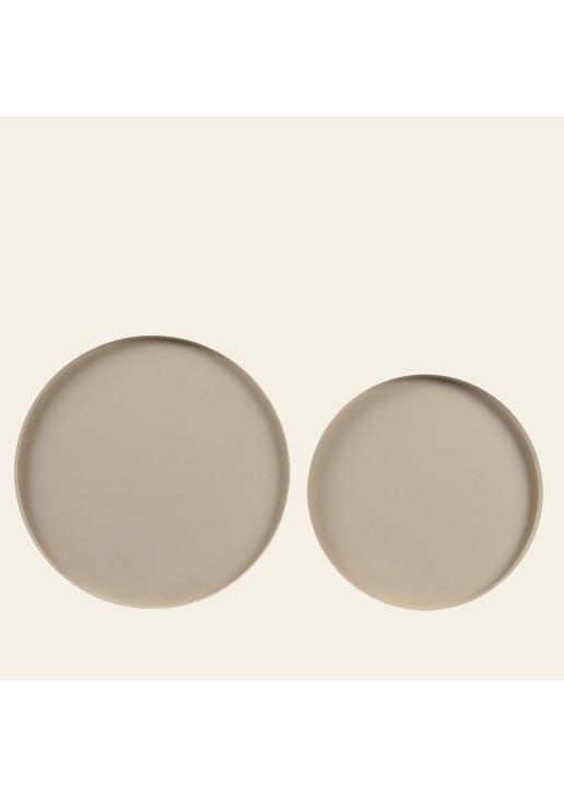 Beauty Home Μεταλλικοί Στρογγυλοί Δίσκοι ΣΕΤ 2 ΤΜΧ, 30cm, 25cm