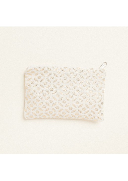 Beauty Home ΠΟΡΤΟΦΟΛΑΚΙ 9 x 16 cm ΖΑΚΑΡ ΕΚΡΟΥ- ΧΡΥΣΟ