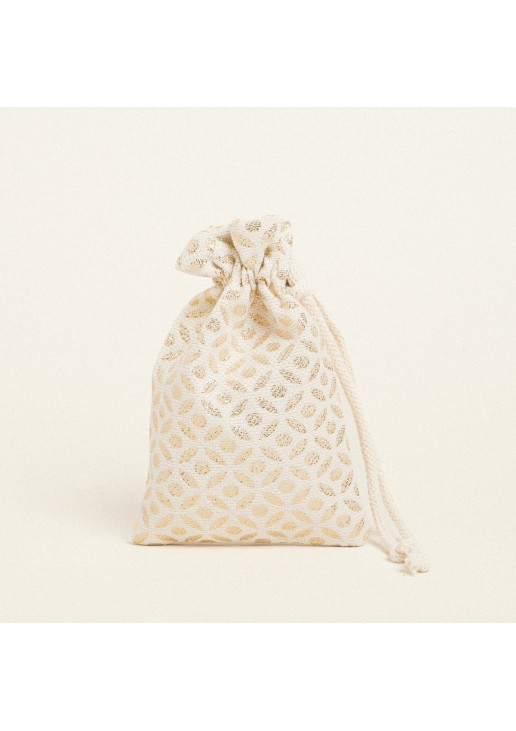 Beauty Home ΠΟΥΓΚΙ ΜΕ ΚΟΡΔΟΝΙ 12 x 17 cm ΖΑΚΑΡ ΕΚΡΟΥ- ΧΡΥΣΟ