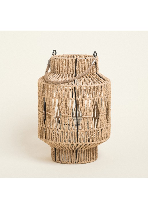 Beauty Home ΦΑΝΑΡΙ ΧΕΙΡΟΠΟΙΗΤΟ ΜΕ ΚΟΡΔΟΝΙ 36 x 24 cm