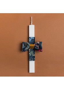 Beauty Home ΛΑΜΠΑΔΑ 33cm ΦΛΟΡΑΛ ΦΙΟΓΚΟΣ ΒΕΛΟΥΔΟ ΜΠΛΕ ΣΕ ΣΥΣΚΕΥΑΣΙΑ ΔΩΡΟΥ