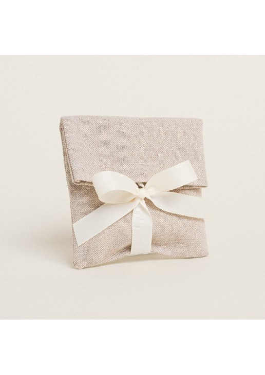 Beauty Home ΠΟΥΓΚΙ ΜΕ ΚΟΡΔΕΛΑ 12 x 17 cm ΜΠΕΖ ΧΡΥΣΟ LUREX