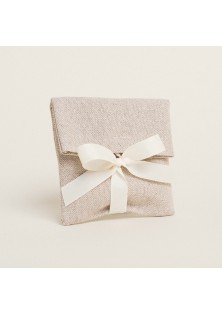 Beauty Home ΠΟΥΓΚΙ ΜΕ ΚΟΡΔΕΛΑ 12 x 17 cm ΜΠΕΖ ΧΡΥΣΟ LUREX
