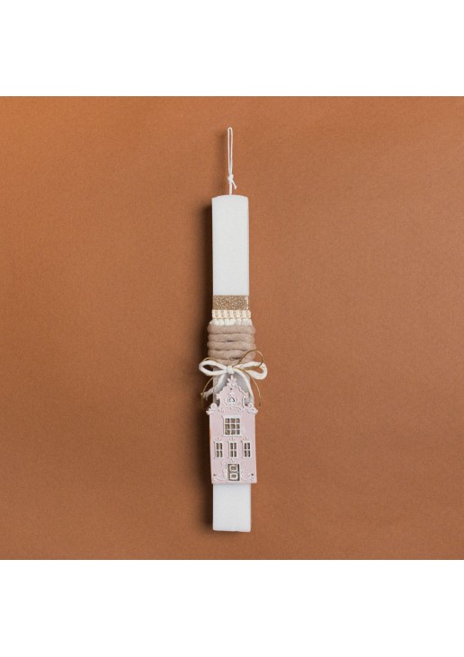 Beauty Home ΛΑΜΠΑΔΑ 33cm ΜΠΙΣΚΟΤΟΣΠΙΤΟ ΡΟΖ ΣΕ ΣΥΣΚΕΥΑΣΙΑ ΔΩΡΟΥ