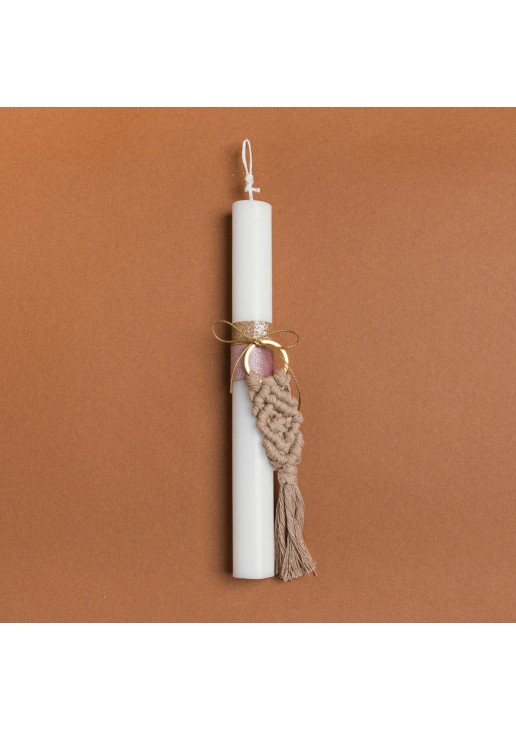 Beauty Home ΛΑΜΠΑΔΑ 25cm ΜΑΚΡΑΜΕ ΜΠΡΕΛΟΚ ΜΟΚΑ ΜΕ ΦΙΟΓΚΟ ΣΕ ΣΥΣΚΕΥΑΣΙΑ ΔΩΡΟΥ