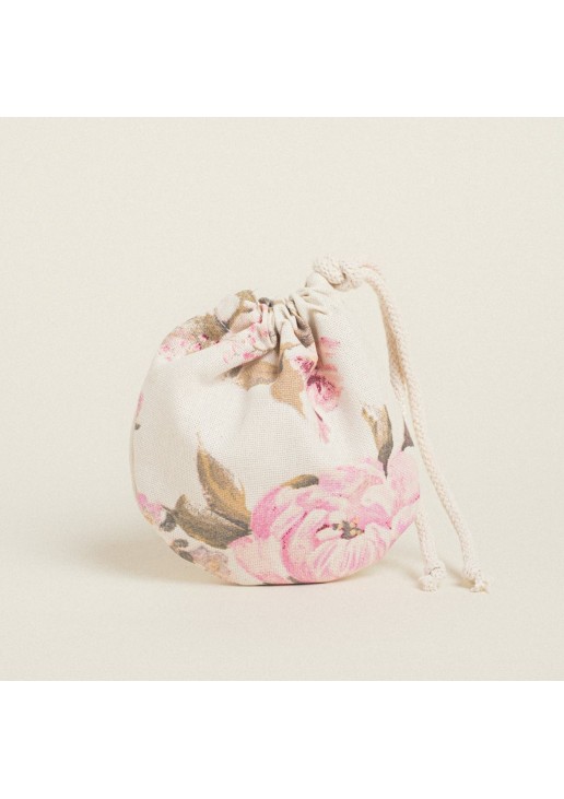 Beauty Home ΠΟΥΓΚΙ ΟΒΑΛ ΜΕ ΚΟΡΔΟΝΙ 13 x 14 cm ΚΛΑΣΙΚΟ ΦΛΟΡΑΛ ΕΚΡΟΥ