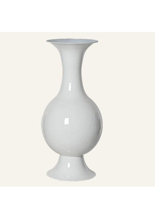 Beauty Home Μεταλλικό Βάζο Λευκό 77 x 39 cm