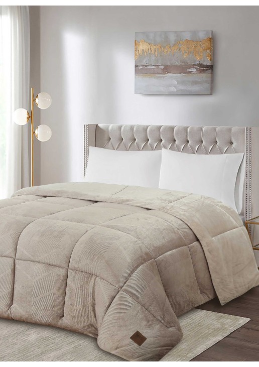 Κουβερτοπάπλωμα ALUVIA BEIGE Κουβερτοπάπλωμα υπέρδιπλο: 220 x 240 εκ. MADI