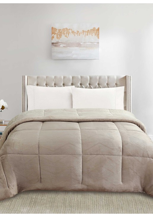 Κουβερτοπάπλωμα ALUVIA BEIGE Κουβερτοπάπλωμα υπέρδιπλο: 220 x 240 εκ. MADI