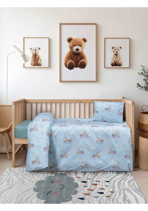 Βρεφική παπλωματοθήκη BEARLY Σετ παπλωματοθήκη: 110 x 145 + 1 μαξιλαροθήκη 30 x 40 εκ. MADI