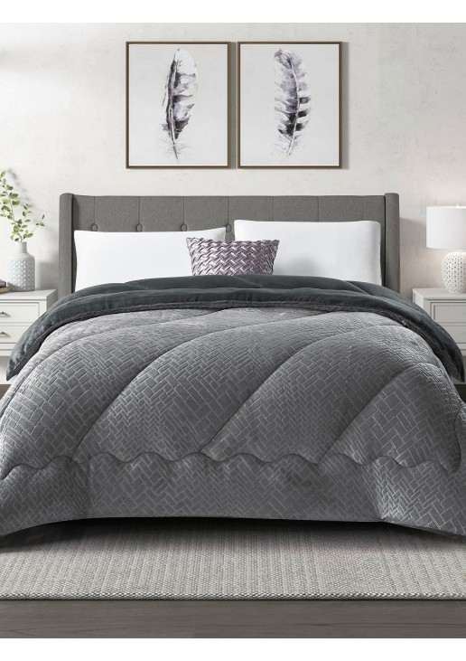 Κουβερτοπάπλωμα BLANKORO ANTHRACITE Κουβερτοπάπλωμα υπέρδιπλο: 220 x 240 εκ. MADI