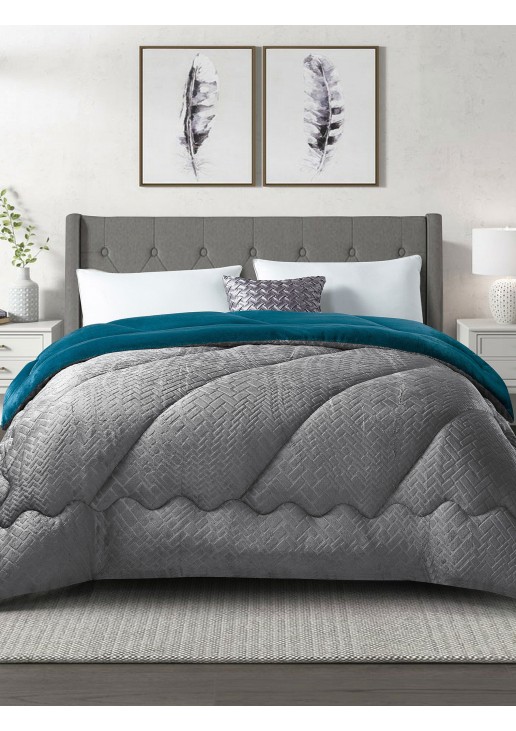 Κουβερτοπάπλωμα BLANKORO PETROL Κουβερτοπάπλωμα μονό: 160 x 220 εκ. MADI