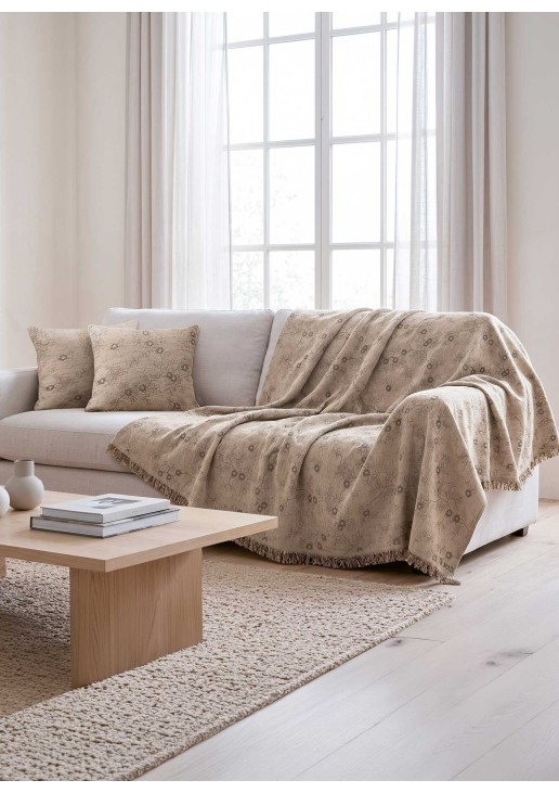 Διακοσμητικό Μαξιλάρι BOTANY BEIGE Διακοσμητική μαξιλαροθήκη: 45 x 45 εκ. MADI