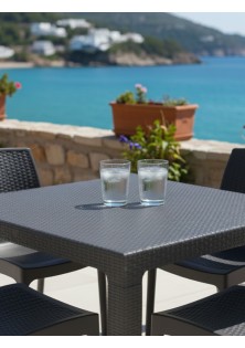 Τραπέζι Rattan BREEZE ANTHRACITE Τραπέζι: 90 x 90 εκ. MADI