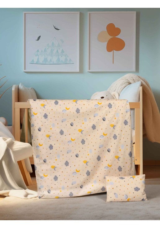 Βρεφικό Σετ Σεντόνια CLOUDNEST Σετ σεντόνια κούνιας: 120 x 170 + 1 μαξιλαροθήκη 30 x 40 εκ. MADI