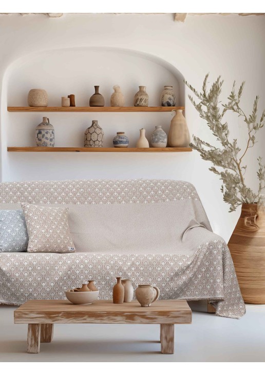 Ριχτάρι DOMINOR BEIGE Ριχτάρι πολύθρονας: 170 x 180 εκ. MADI