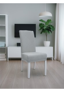 Ελαστικά καλύμματα τραπεζαρίας EARTHLINE GREY Σετ ελαστικά καλύμματα τραπεζαρίας έξι τεμαχίων MADI