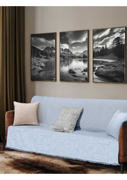 Ριχτάρι ETHEREAL CYAN Ριχτάρι τριθέσιου καναπέ: 170 x 300 εκ. MADI
