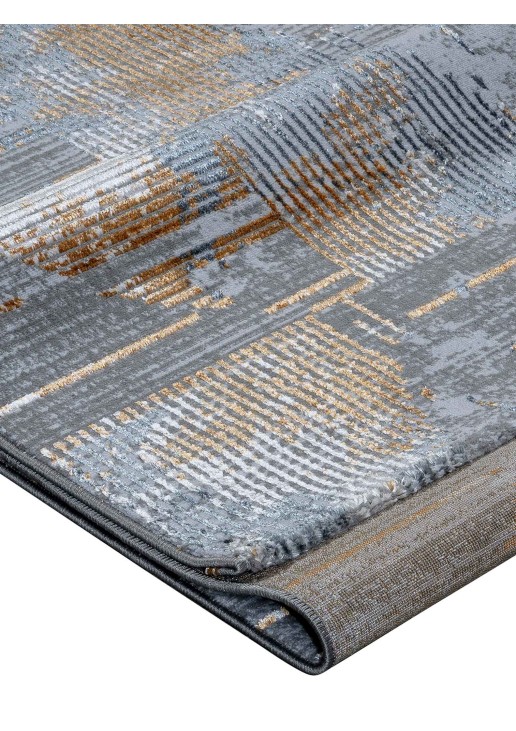 Χαλί FEATHERS GREY GOLD Στρόγγυλο χαλί 165 εκ. MADI