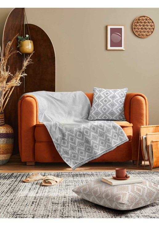 Ριχτάρι FOLK GREY Ριχτάρι διθέσιου καναπέ: 170 x 250 εκ. MADI