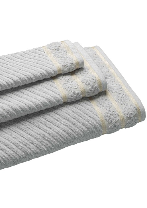 Πετσέτα HAZY GREY Σετ πετσέτες 3 τεμαχίων (30 x 50 + 50 x 90 + 80 x 150 εκ.) MADI