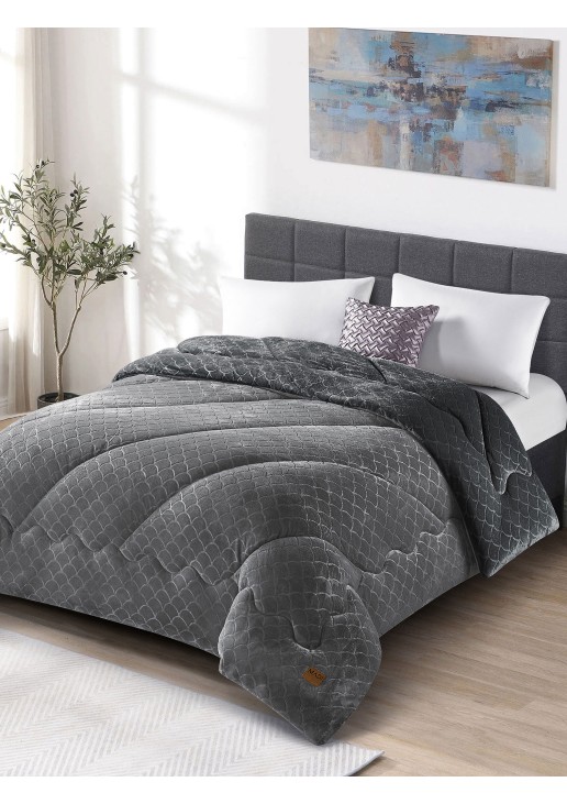 Κουβερτοπάπλωμα LUNORA ANTHRACITE Κουβερτοπάπλωμα υπέρδιπλο: 220 x 240 εκ. MADI