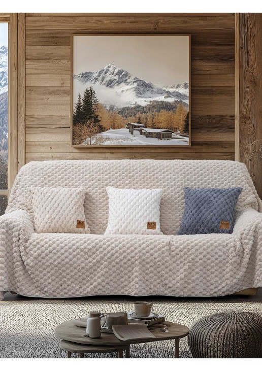 Ριχτάρι MAISONY BEIGE Ριχτάρι τριθέσιου καναπέ: 180 x 300 εκ. MADI