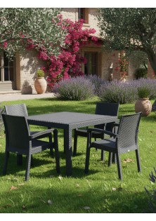 Καρέκλα Rattan MEDITERRA ANTHRACITE Καρέκλα: 57 x 61 x 88 εκ. MADI