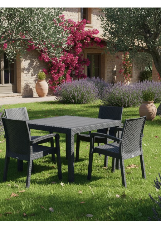 Καρέκλα Rattan MEDITERRA ANTHRACITE Καρέκλα: 57 x 61 x 88 εκ. MADI