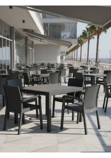Καρέκλα Rattan MEDITERRA ANTHRACITE Καρέκλα: 57 x 61 x 88 εκ. MADI