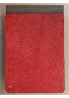Σεντόνι Flannel NODES RED Flannel μονό με λάστιχο: 100 x 200 + 30 εκ. MADI