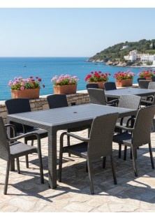 Τραπέζι Rattan OASIS ANTHRACITE Τραπέζι: 70 x 120 εκ. MADI