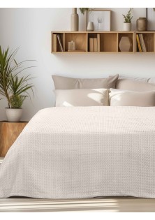 Κουβέρτα Πικέ PIKONA BEIGE Κουβέρτα Πικέ: 170 x 240 εκ. MADI