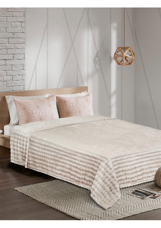 Κουβέρτα Fleece PUFFELLA BEIGE Κουβέρτα υπέρδιπλη: 220 x 240 εκ. MADI