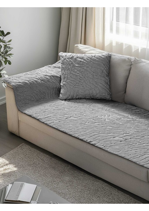 Μεμονωμένο γούνινo κάλυμμα SERANI GREY Μεμονωμένο γούνινο κάλυμμα για καναπέ γωνία 250 x 90 εκ. MADI