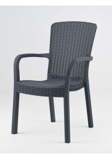 Καρέκλα Rattan SIERRA ANTHRACITE Καρέκλα: 57 x 57 x 88 εκ. MADI