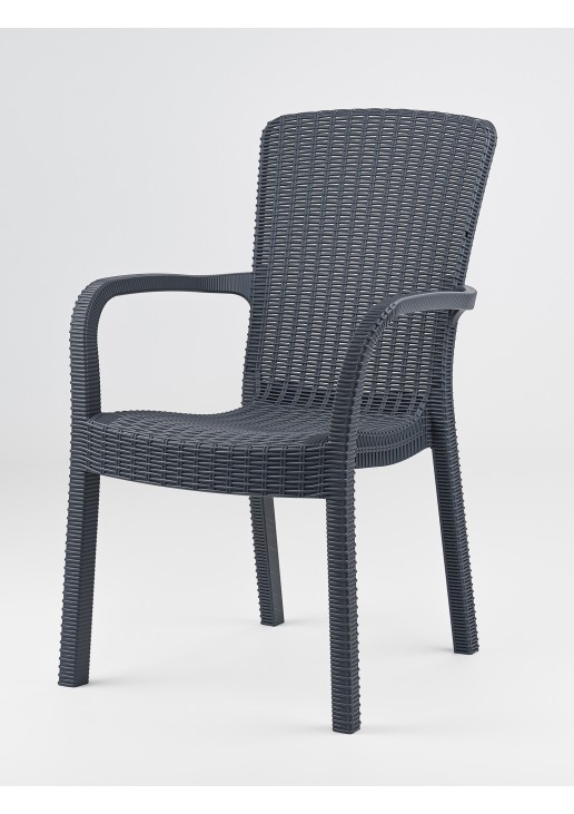Καρέκλα Rattan SIERRA ANTHRACITE Καρέκλα: 57 x 57 x 88 εκ. MADI