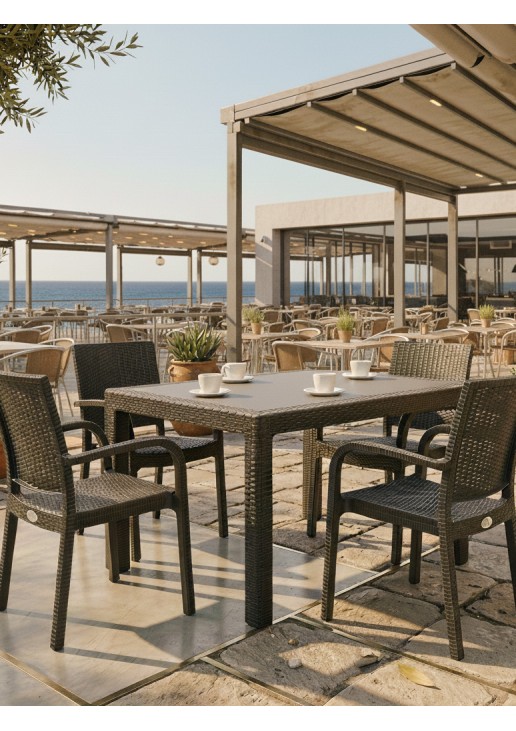 Καρέκλα Rattan SIERRA ANTHRACITE Καρέκλα: 57 x 57 x 88 εκ. MADI