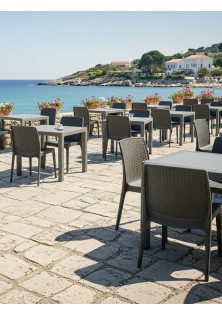 Καρέκλα Rattan SOLARA ANTHRACITE Καρέκλα: 56 x 42 x 86 εκ. MADI