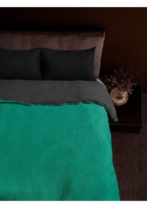Κουβέρτα SPOSH GREEN ANTHRACITE Κουβέρτα καναπέ: 125 x 170 εκ. MADI
