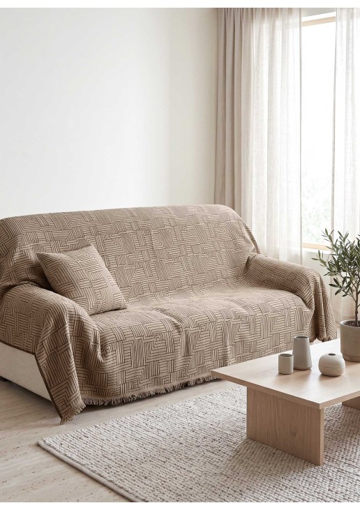 Διακοσμητικό Μαξιλάρι STRATA BEIGE Διακοσμητική μαξιλαροθήκη: 45 x 45 εκ. MADI