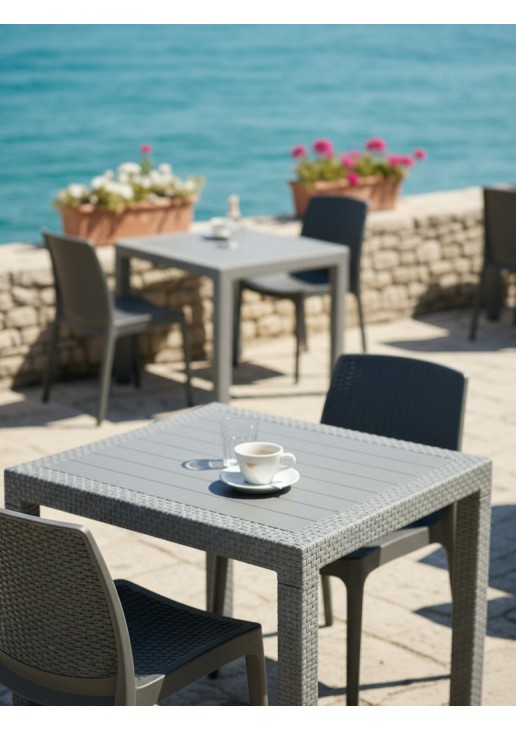 Τραπέζι Rattan SUNSET ANTHRACITE Τραπέζι: 90 x 150 εκ. MADI