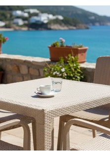 Τραπέζι Rattan SUNSET BEIGE Τραπέζι: 90 x 150 εκ. MADI