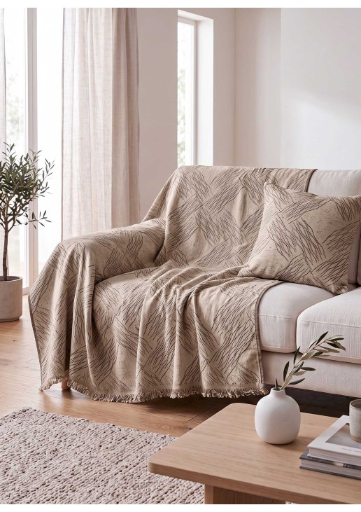 Διακοσμητικό Μαξιλάρι TEMPO BEIGE Διακοσμητική μαξιλαροθήκη: 45 x 45 εκ. MADI