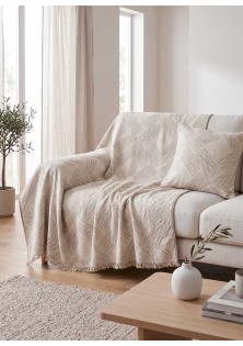 Ριχτάρι TEMPO ECRU Ριχτάρι διθέσιου καναπέ: 170 x 250 εκ. MADI