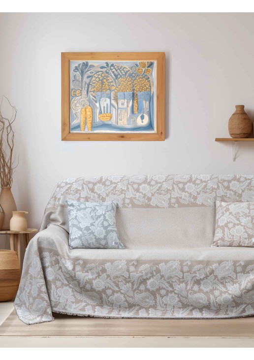 Ριχτάρι VELRION BEIGE Ριχτάρι τριθέσιου καναπέ: 170 x 300 εκ. MADI